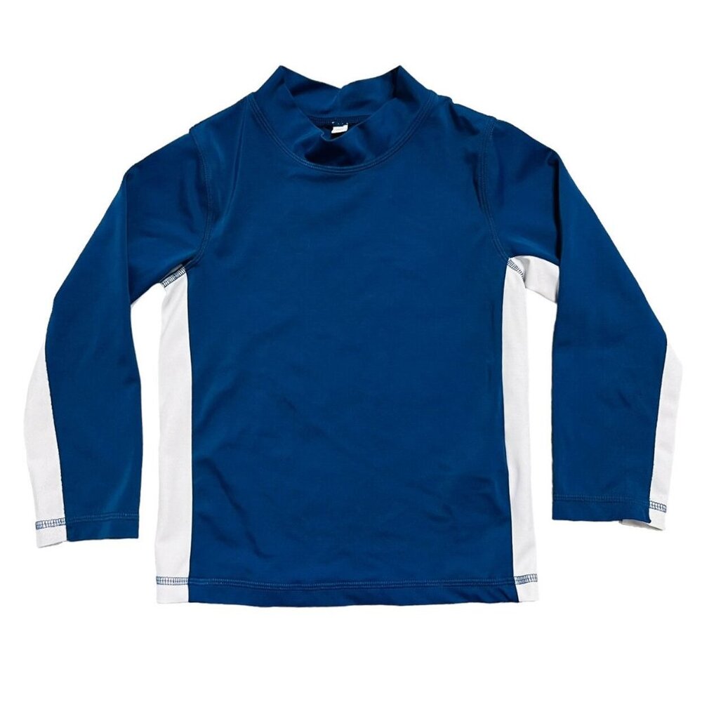 Mini Boden 4-5Y Blue & White Rashguard Swim Shirt